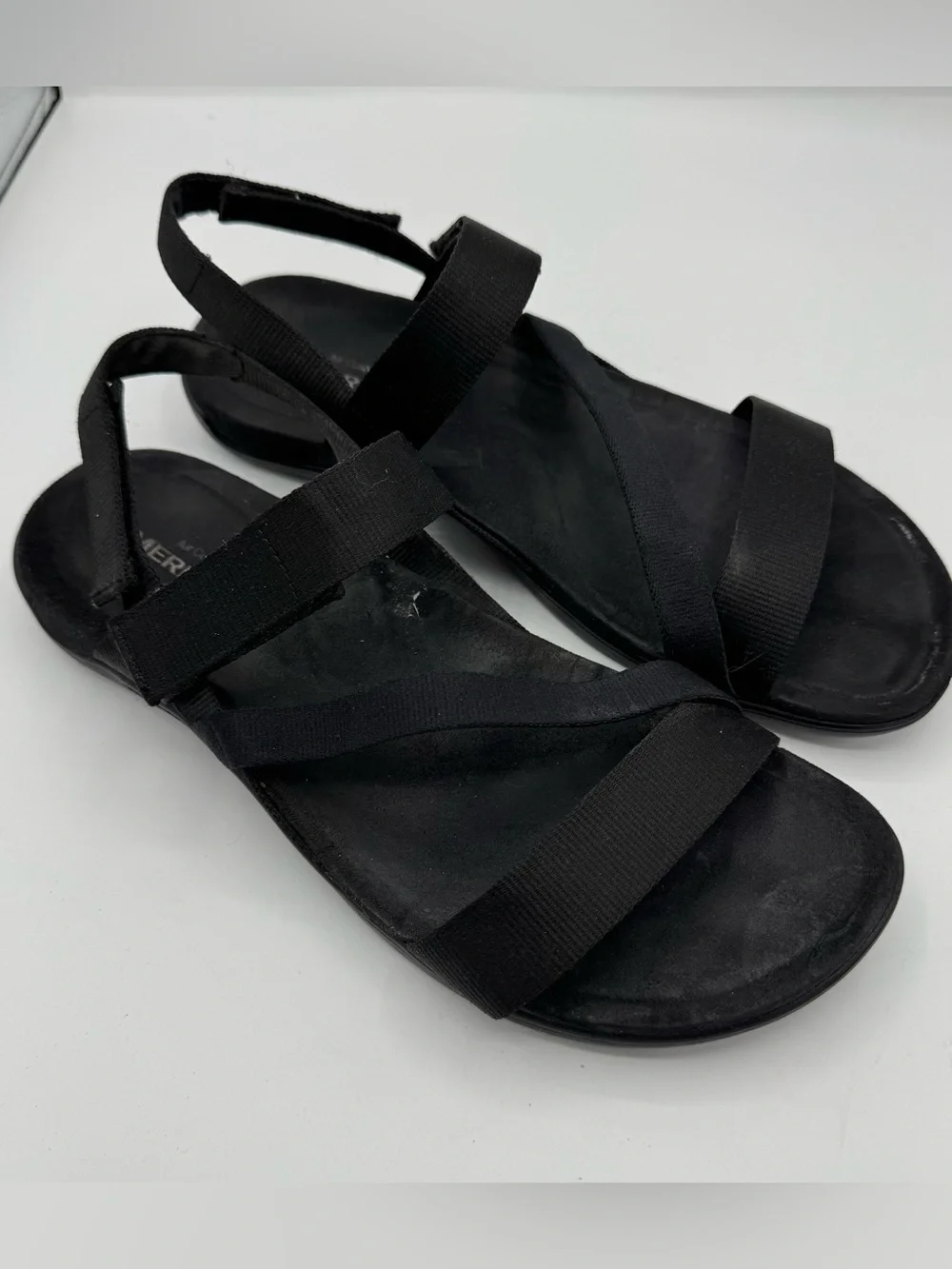 Merrell District 3 Strappy Sport Sandals Black Shoes Outdoor Women's Size 9